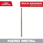 Milwaukee Cobalt 1/16 In. Red Helix Twist Drill Bit New. Price: $21.99.