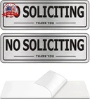 No Soliciting For House, (2 Pack) Self-adhesive Signs, Alumin New. Price: $15.18.