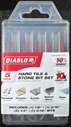 Diablo DMANSP1070S Hard Tile & Stone Carbide Tipped Drill Bit Set 5-PIECE New. Price: $29.99.