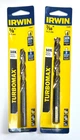 2-PK Irwin 73324/73328 3/8" & 7/16" Turbomax 10X Drill Bit Flatted Shank Fr.sh. New. Price: $16.75.