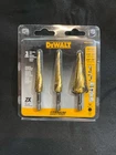 Dewalt 3PC Step Bit Set Model DWA1790IR (H83009564) New. Price: $49.00.