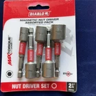 Diablo Magnetic Nut Setters DNTSL-S5 (5 Bits) 5/16", 1/4", 3/8", 7/16", 1/2" New. Price: $15.00.