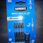 Hart 5PC HAVS04 Impact Drive Bit Set New. Price: $8.00.