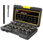 15PCS Bolt Extractor Socket Set, Heavy-duty Nut 3/8" Drive Impact... New. Price: $29.98.