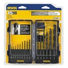 Irwin Tools 314015 Black Oxide Metal Index Drill Bit Set, 15PC New. Price: $39.24.