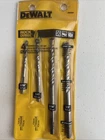New Dewalt 4-PIECE Rock Carbide Hammer Drill Bit Set 3/16" 1/4" 5/16 & 3/8. Price: $11.97.