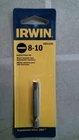 Irwin 3521111C 8-10 Slotted Power Bit, Free Shipping New. Price: $10.00.