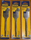 Irwin Speedbor 1-1/4 Spade Drill Lot Of 3 Blue Groove Wood Boring Bits New. Price: $15.95.