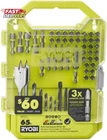 Ryobi Drill And Impact Drive Kit 65-PIECE A986501 New. Price: $35.13.