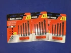 Black & Decker Glass/tile Drilling Set 16912 5/16, 1/4, 3/16 1/8 Nos (3 Packs) New. Price: $15.00.