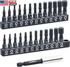 Impact Head Allen Wrench Drill Bit Set 20PCS (metric&sae), 1/4 Hex-shank S2 New. Price: $14.42.