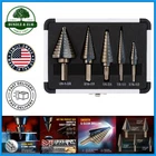 Durable Titanium Coated Step Drill Bits Set, Perfect For Home Improvement Tasks New. Price: $39.80.
