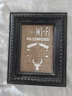 Wifi Pattern Password Sign For Guest White Board Cute Rustic Used. Price: $9.99.