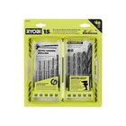 Brand New Ryobi A971503 Black Oxide Hex Shank Drill Bit Set (15-PIECE). Price: $15.91.