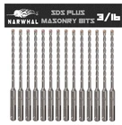Sds Plus 3/16 Masonry Drill Bits 13PC 6IN Rotary Hammer Concrete Set New. Price: $17.00.