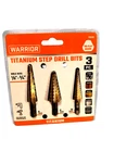 Warrior Titanium Step Drill Bit 3 Piece Set From 1/8 To 1/2 Inch Item 91616 New. Price: $7.96.