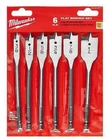 Milwaukee Boring Flat Drill Bit Set 6 Pc Spur Wood Chn 49-22-0071 New. Price: $18.98.
