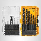 Dewalt 14PC Drill Bit Set 3-FLATS Shank 135 Split Point Wood Metal Plastic New. Price: $26.99.