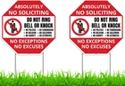 2PC No Soliciting Sign With Stake, 12 Inches By - Corrugated Plastic New. Price: $23.99.