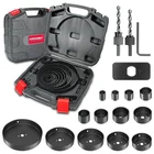 Hychika 19PCS Hole Saw Kit 3/4-6" Wood Plastic Cutting Carbon Steel Drill Set New. Price: $40.99.