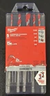 Milwaukee 48-20-9051 5PC Carbide Hammer Drill Bit Set Concrete Masonry Open Box. Price: $15.99.