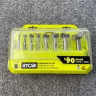 Ryobi 8PC Forstner Bit Set Woodworking A9FS8R1 X-wing Used. Price: $17.55.