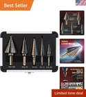 High-speed Hss Step Drill Bit Set Pieces With 50 Size Options For Precision New. Price: $44.64.
