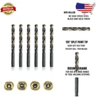 Hss Black & Gold "y" Split Point Drill Bits - 6 Pc Metal Cutting Set New. Price: $79.19.