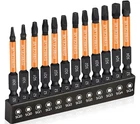 12PCS Square Drive Bits Set S2 Alloy Steel Robertson Magnetic Hex Shank #0-#4 New. Price: $17.99.