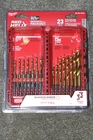 Milwaukee Shockwave 23-PIECE Impact Duty Red Helix Titanium Twist Drill Bit Set New. Price: $30.00.