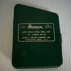 Vintage Hanson S-113 Steel Drill Bit Set Piece Silver Green Used. Price: $29.99.