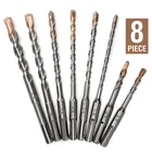 8PC Sds-plus Drill Bit Set Carbide Tip Sds+ Rotary Hammer W/case New. Price: $30.99.