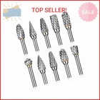Sworker 10 Pcs Carbide Burr Set 1/8" Shank W/ 2 Collets Compatible With Dremel New. Price: $23.16.