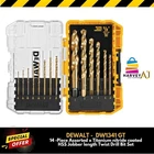 Dewalt DW1341 Gt 14-PIECE Titanium Nitride Hss Jobber Twist Drill Bit Set New. Price: $22.97.