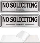 No Soliciting For House, (2 Pack) Self-adhesive Signs, Alumin New. Price: $15.62.