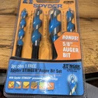 Spyder Stinger Pc Auger Drill Set 1/2" + 5/8" 3/4" 1" Wood Boring New. Price: $25.99.