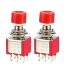 Uxcell 6MM Mounting Hole Red Momentary Push Button Switch Dpdt 2NO-2NC New. Price: $16.84.