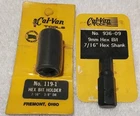 2PC Cal-van Tools #119-1 3/8"DRIVE 7/16" Bit Holder Ψ-09 9MMHEX Set New. Price: $11.56.