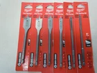 6PC Milwaukee Flat Boring Drill Bits 15/16 - 13/16 9/16 7/16 1/4 New. Price: $30.00.