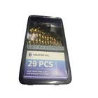 Narwhal 29 Pcs 1/16"-1/2" Hss Full Ground/tin-coated Drill Bit Set New Box. Price: $47.38.
