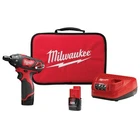 Milwaukee 2401-22 M12 Lithium-ion 12V Sub-compact Driver Drill Kit New. Price: $120.95.