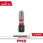 Milwaukee Shockwave Impact Phillips #3 Insert Bit, 250 Pack New. Price: $119.99.