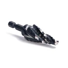Four Spiral Flute M35 Cobalt Step Drill Bit Set 1/4" - 3/4"(9 Sizes),impact R... New. Price: $30.53.