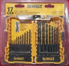 Dewalt Black Oxide Metal Drill Bit Set 17PCS - #DW1167 New. Price: $24.99.