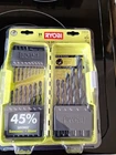 Ryobi A10D21D Black Oxide Drill Bit Set 21-PIECE New. Price: $20.00.