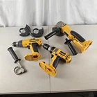 Dewalt DW991 DC988 DC410 Cordless Hammer Drill Grinder Lot Bare Tools Yellow Used. Price: $99.99.
