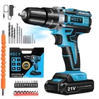 Hoey 21V Electric Power Drill Keyless Chuck Cordless Screwdriver Blue New. Price: $45.51.