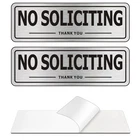 No Soliciting Sign For House, (2 Pack) Self-adhesive 9" X 3", Brushed Nickel New. Price: $15.53.