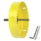 Jiecheng 6-1/4 Inch Hole Saw With Arbor, 159MM Bi-metal Cutter Yellow New. Price: $22.85.