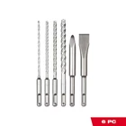 4-CUTTER Sds-plus Carbide Drill Bits With Flat And Bull Point Chisel (6-PIECE) New. Price: $47.16.